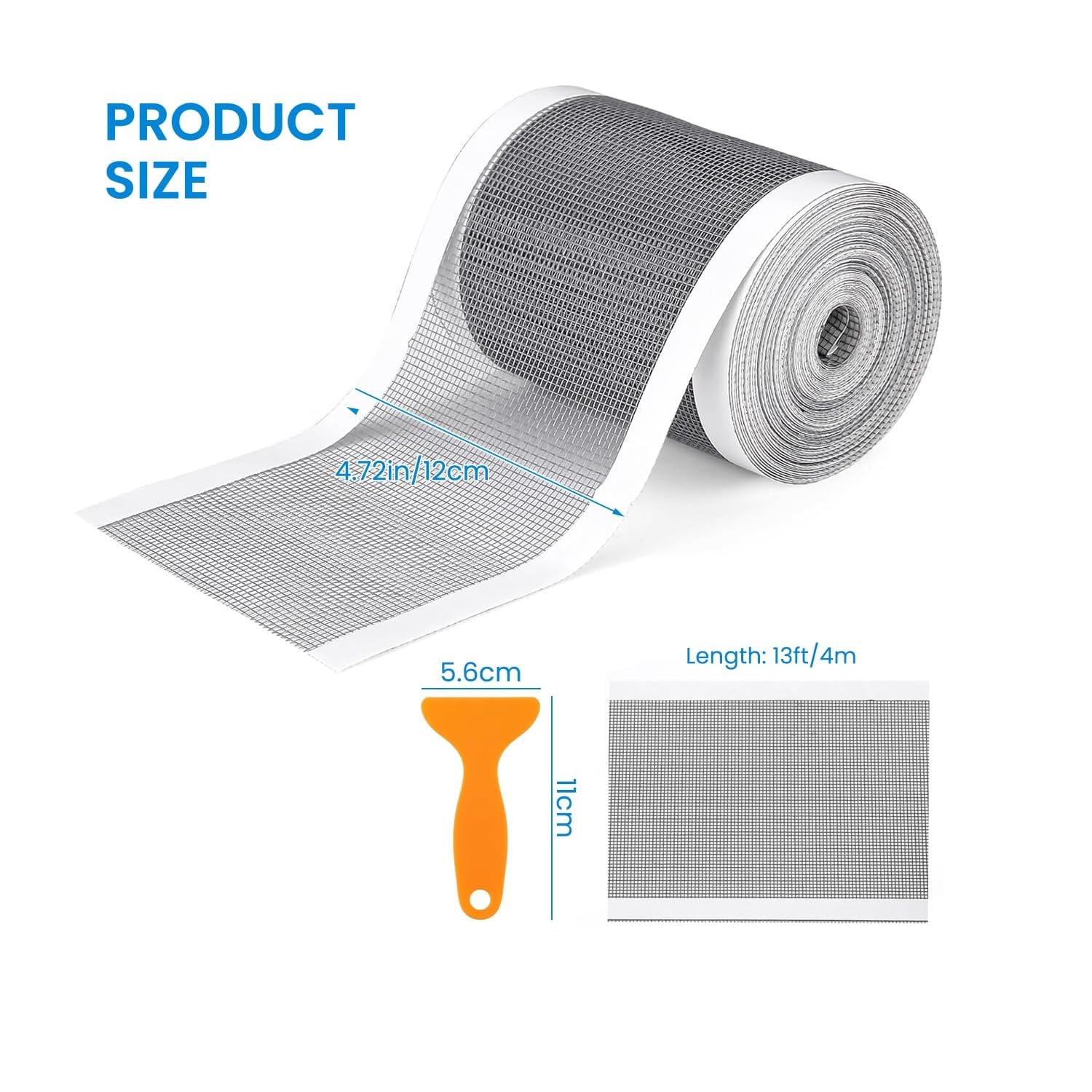 Cut-to-size drain mesh roll measuring 300 cm long — custom fit for any sink shower or tub