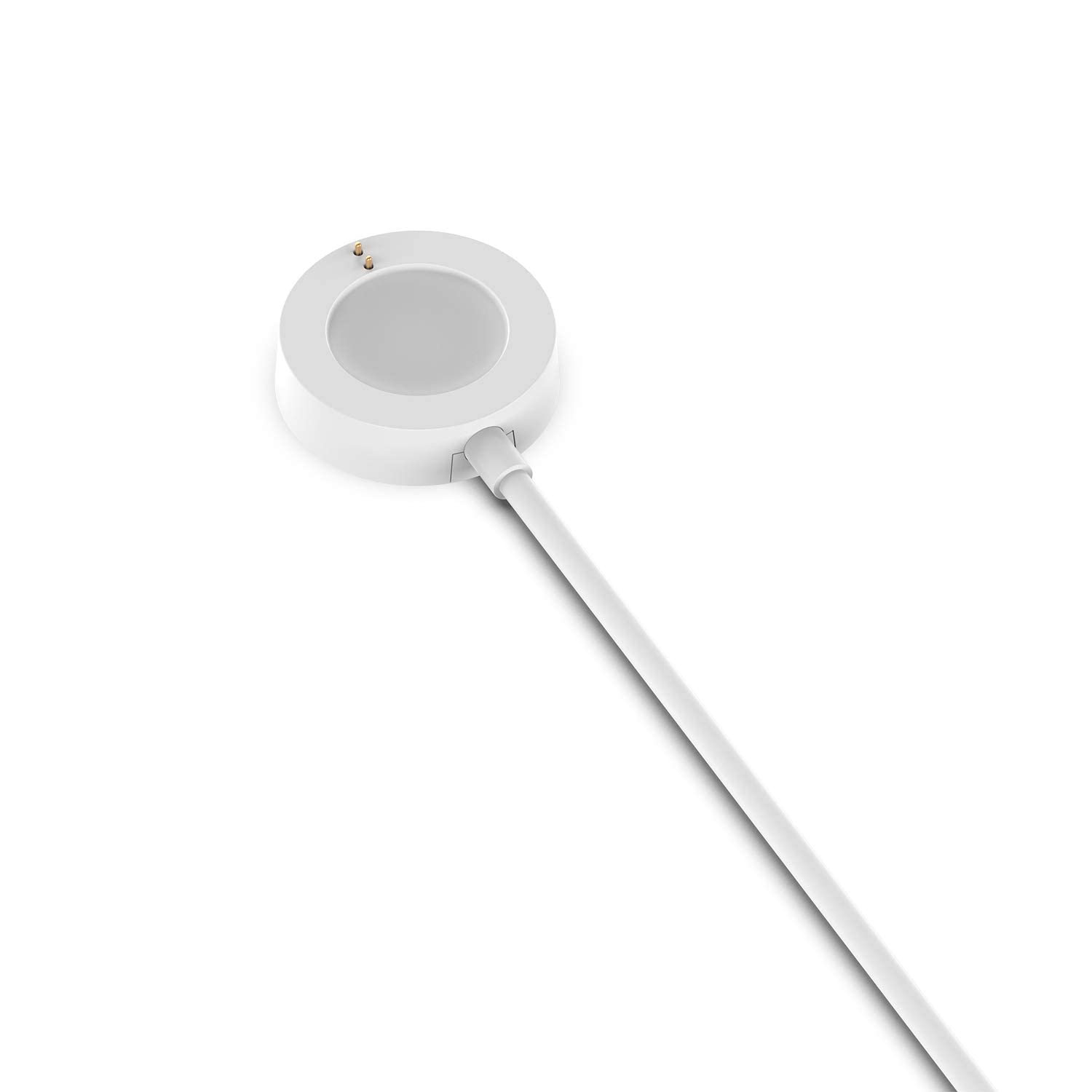LED charging indicator on magnetic USB cable — blue light showing active charging status