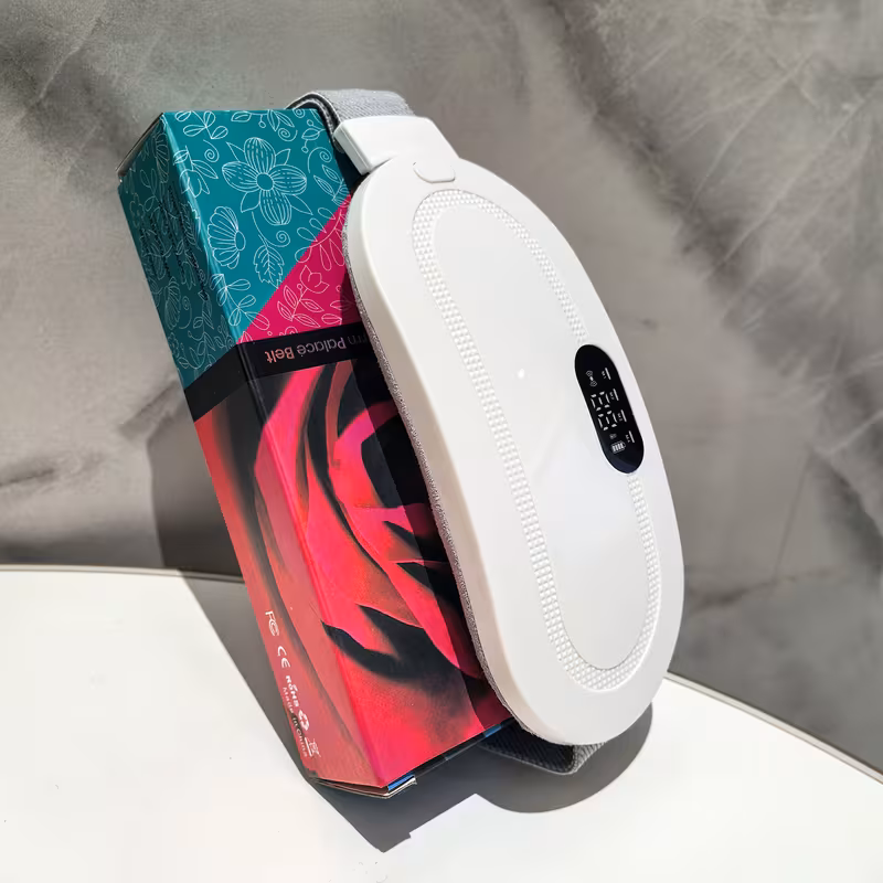 Three heat level settings on menstrual heating pad — 35°C 45°C and 65°C temperature options