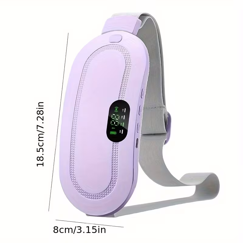 USB-C charging port on cordless menstrual heating pad — rechargeable battery pack detail