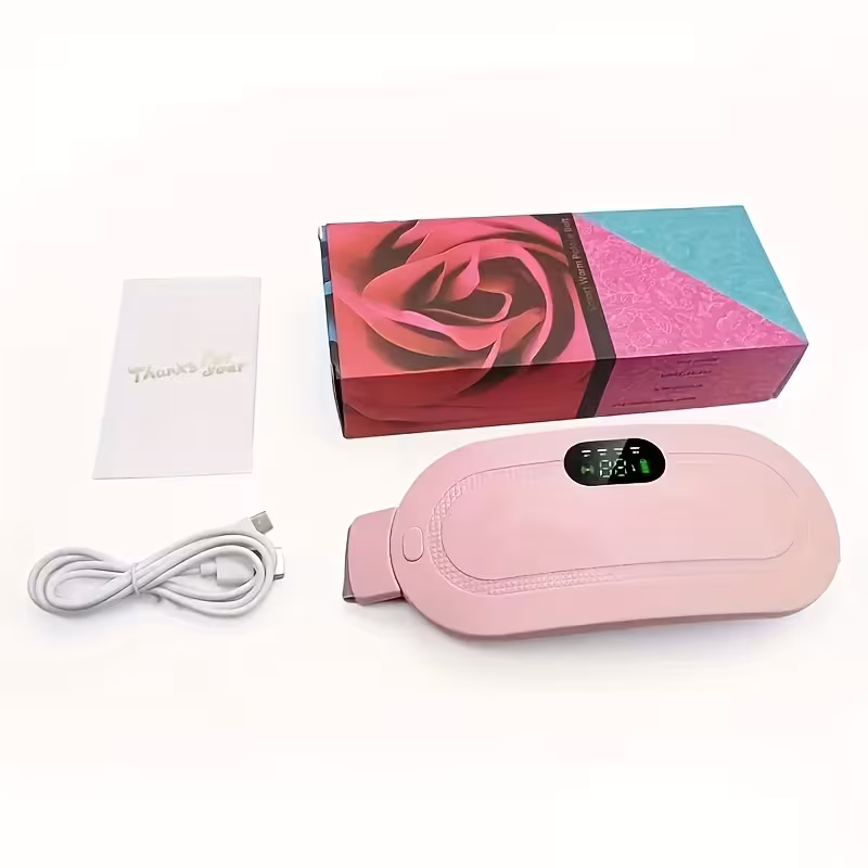 Soft flexible fabric of menstrual heating pad — body-hugging polyester material wrapping comfortably