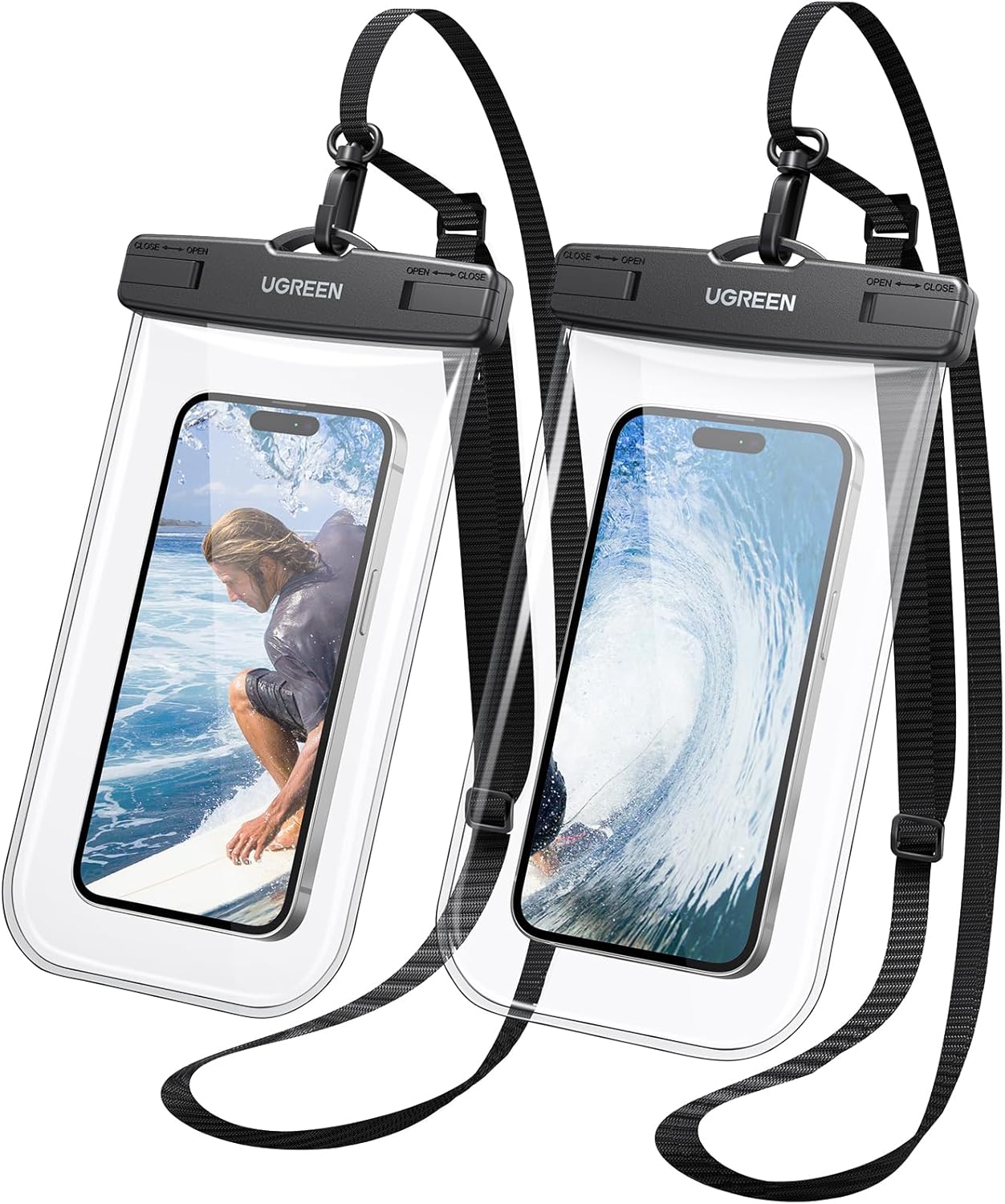 Detachable lanyard for waterproof phone pouch — hands-free neck strap for beach and travel carrying
